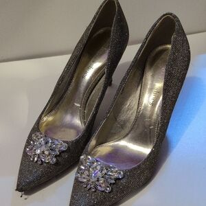 Elegant Silver Women's Heels